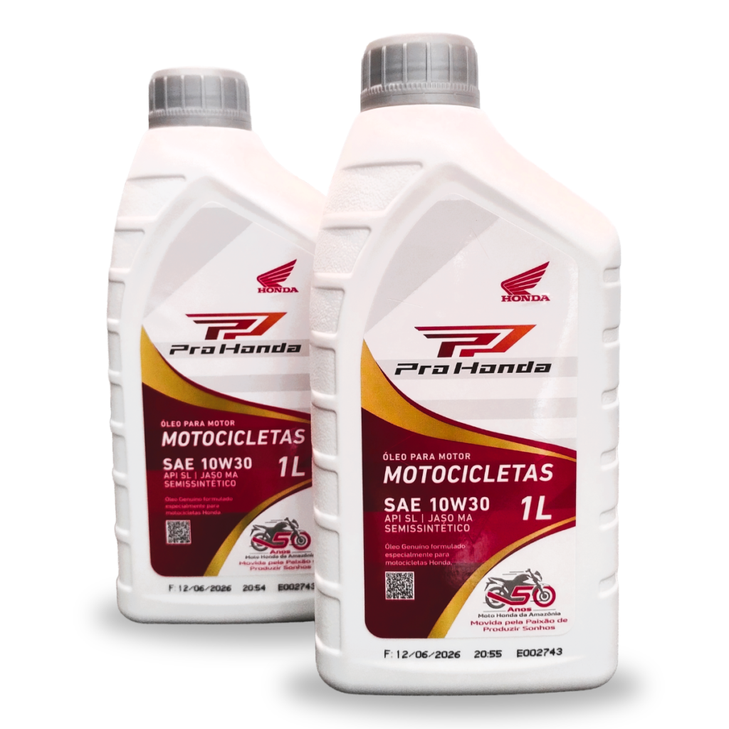 Kit 2 Litros Óleo para Moto Pro Honda Genuíno 10W30 - Toda Linha Honda CG, CB, Bros, Biz e Pop 100 a 300cc